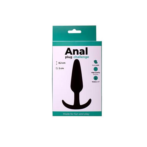Fantasy – Classic Anal Plug – Black, Silicone Small With C Handle