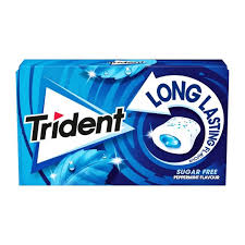 TRIDENT LONG LASTING FLAVOUR PEPPERMINT SUGAR FREE