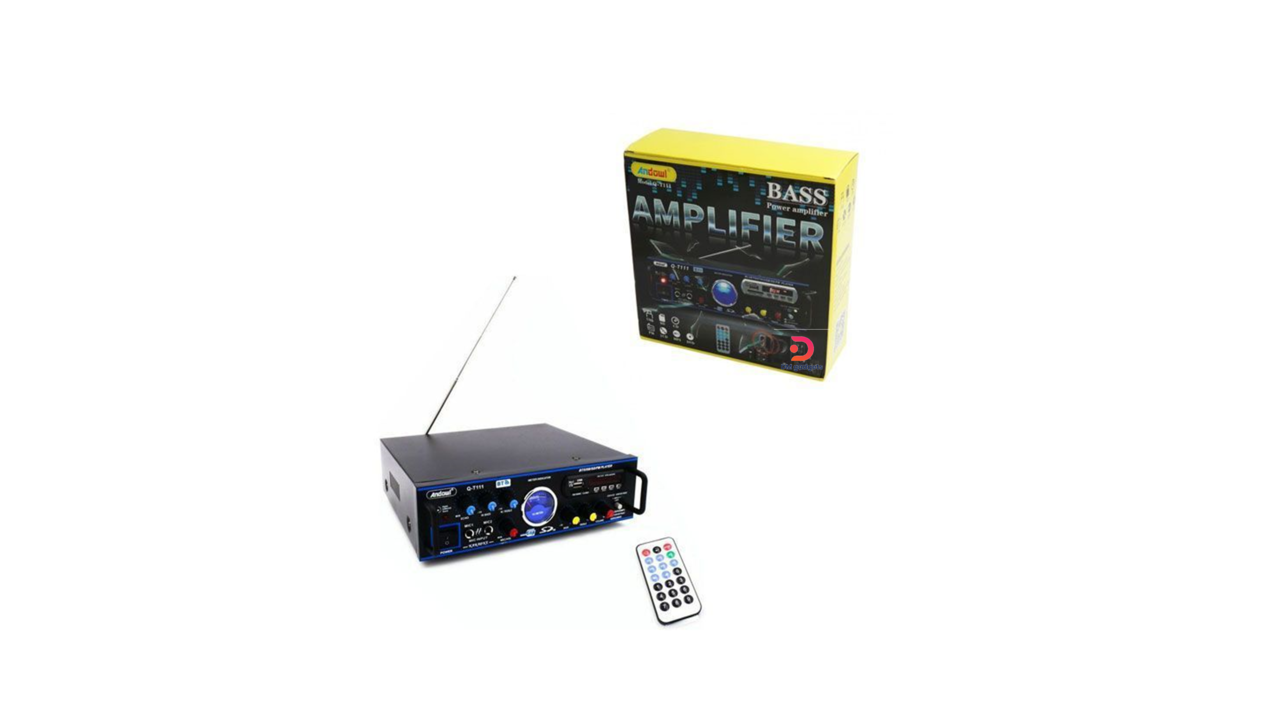 650-2#Andowl®Q-T111 Amplifier with Karaoke Function – Bass Power Amplifier, BT/USB/SD/FM Player