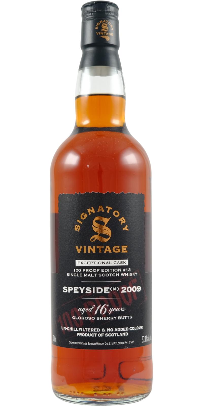 SIGNATORY VINTAGE SPEYSIDE M 16 YEARS 70CL