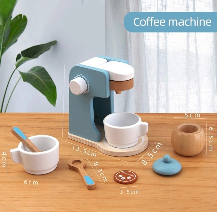 Role Playing Wooden Toy Cute Coffee Machine Play-set