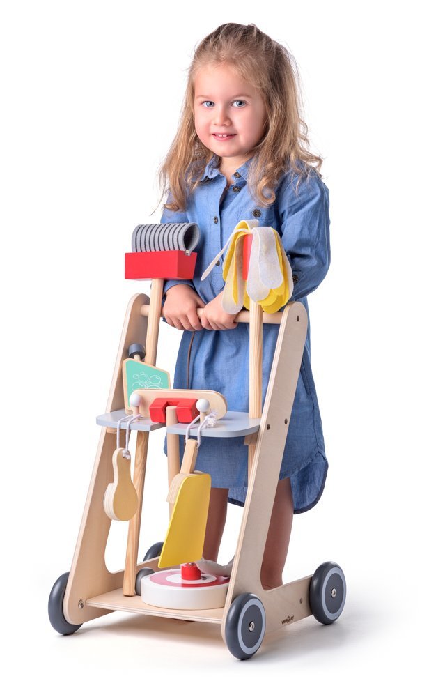 Woodyland Wooden Cleaning Trolley set