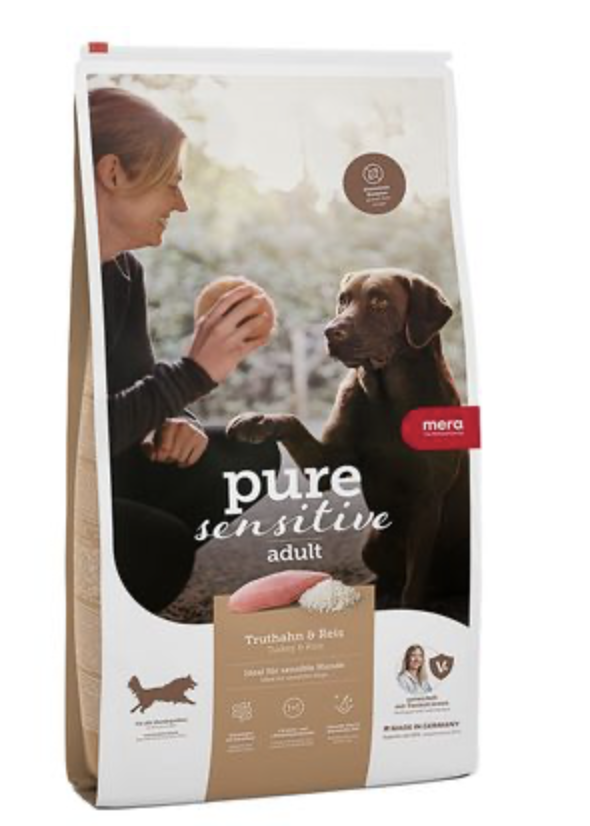 Mera Dog Pure Sensitive Adult Turkey And Rice - 12.5 Kg