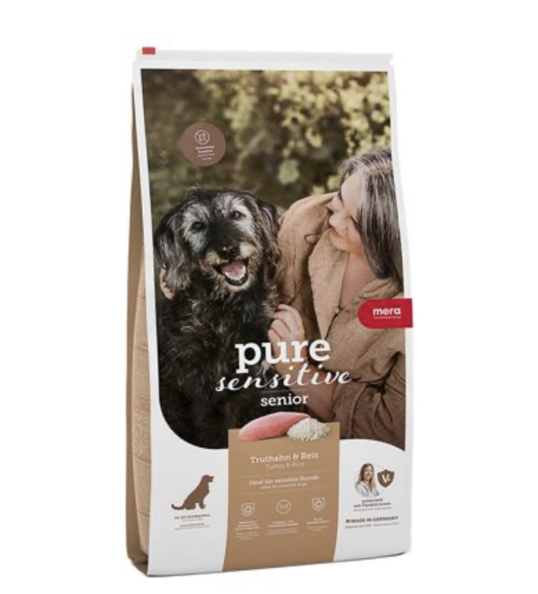 Mera Dog Food Pure Sensitive Senior Turkey And Rice - 12.5 Kg