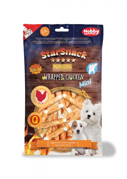 Nobby Starsnack Bbq Mini Wrapped Chicken - 375gr