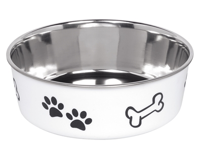 Nobby Stainless Steel Bowl Fusion Anti Slip White