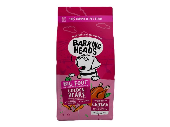 Barking Heads Big Foot Golden Years Chicken - 12 Kg
