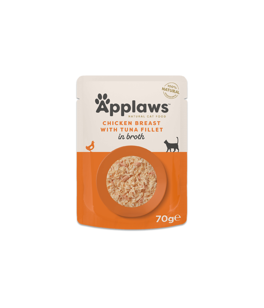 Applaws Chicken Breast With Tuna Fillet In Broth - 70gr