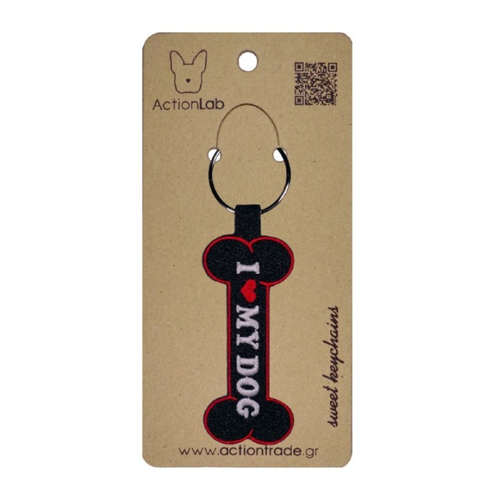 Keyring Bone Black