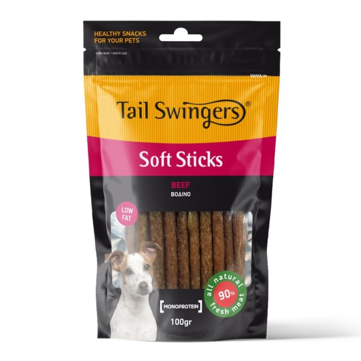 Tail Swingers Soft Sticks Beef 100gr