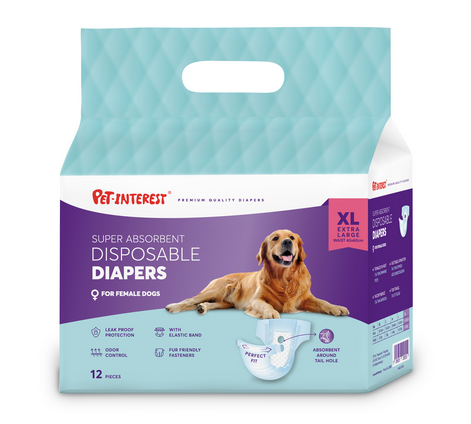 Pet Interest Pet Diapers Female Xlarge