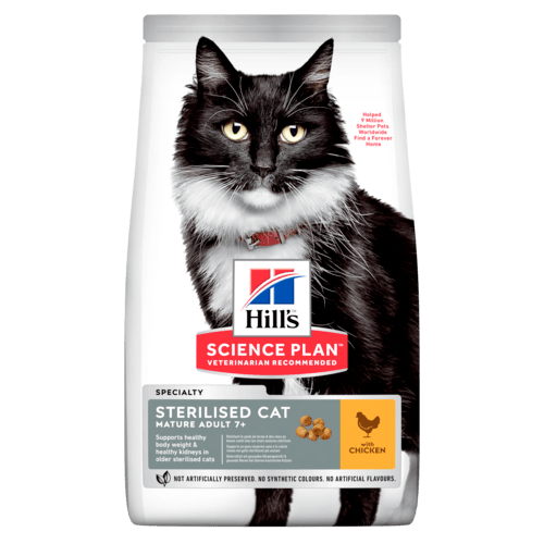 Hill's Science Plan Sterilised Mature Adult 7+ Cat Food With Chicken - 3 Kg