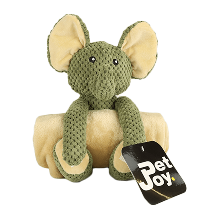 Pet Joy Elephant Buddy With Blanket