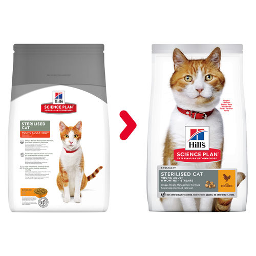Hill's Science Plan Sterilised Cat Young Adult Cat Food With Chicken - 1.5 Kg