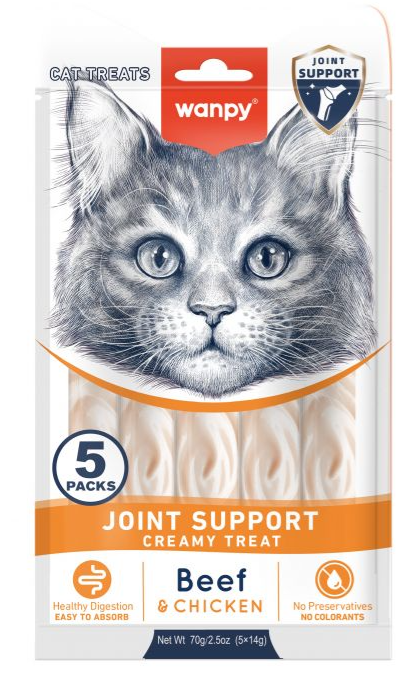 Wanpy Joint Support Lickable Treat With Beef & Chicken - 70gr