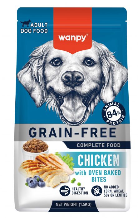 Wanpy Grain Chicken Dry Adult Dog Food - 1.5 Kg