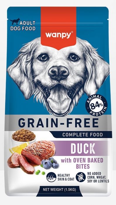 Wanpy Grain Free Duck Dry Adult Dog Food - 1.5 Kg