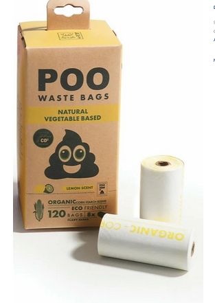 Poo Dog Waste Bags Lemon Scented