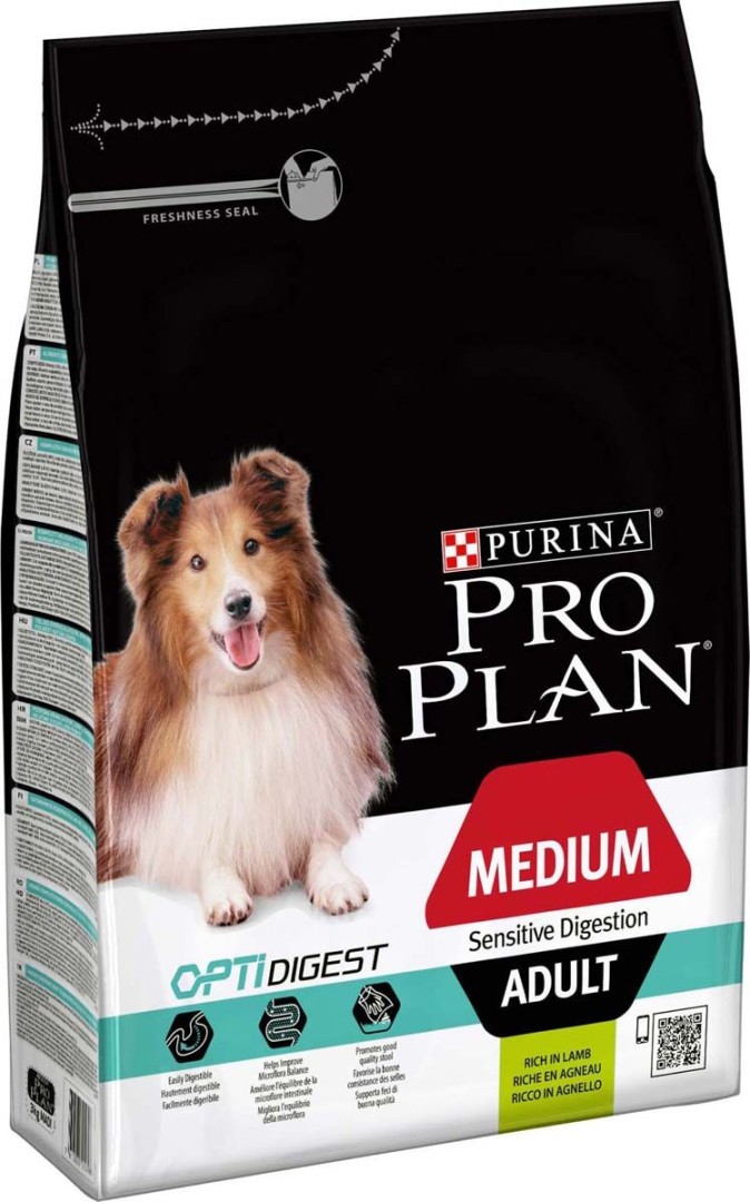 Pro Plan Adult Medium Sensitive Digestion Dog Lamb - 14 Kg