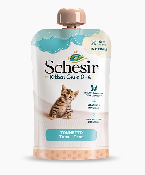 Schesir Kitten Care Wet Food For Kittens - Tuna Cream - 150gr