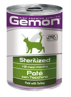 Gemon Wet Cat Patee Sterilized With Turkey - 400gr