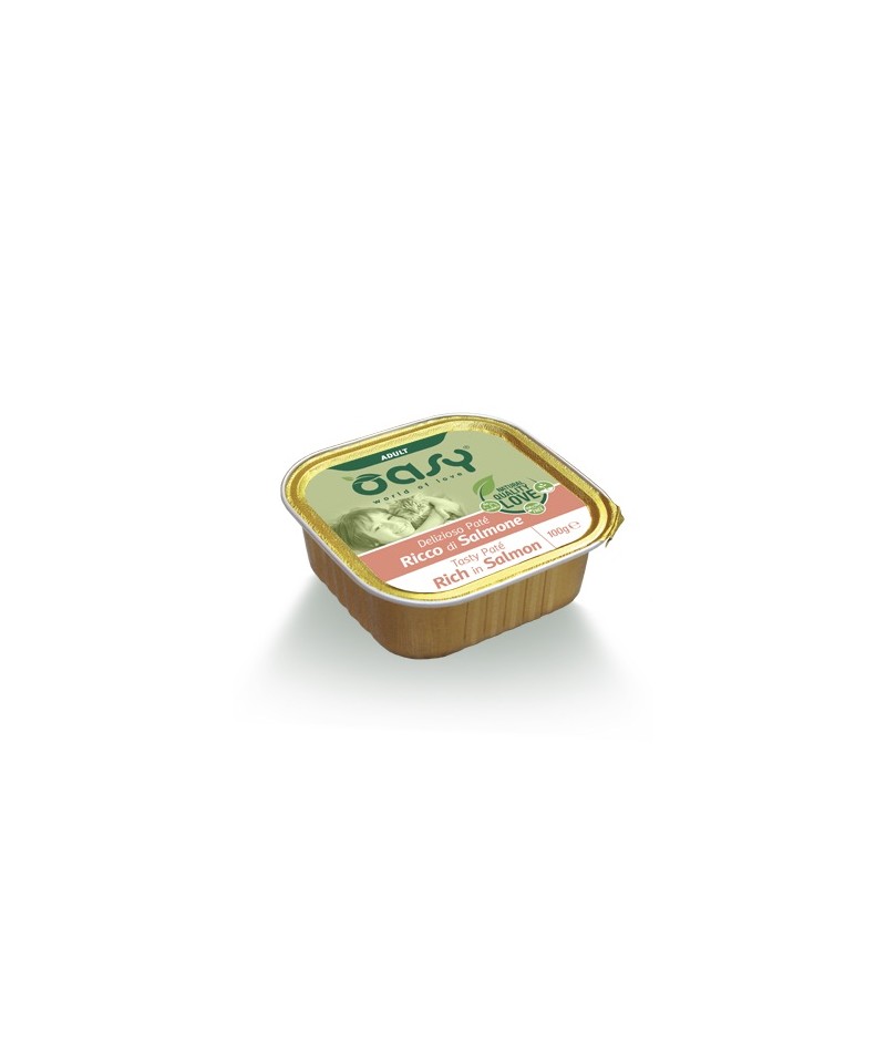 Oasy Tasty Pate Rich In Salmon For Adult Cat - 100gr