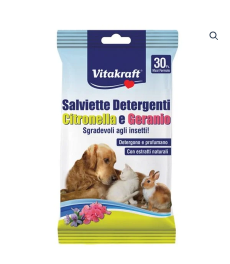 Vitacraft Cleaning Wipes With Citronella And Geranium