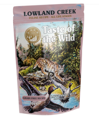 Taste Of The Wild Cat Lowland Creek Turkey & Chicken Chunks Pouch - 85gr