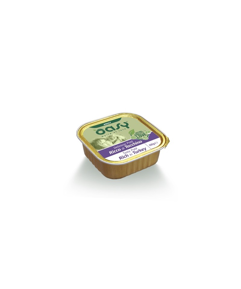 Oasy Tasty Pate Rich In Turkey For Adult Cat - 100gr