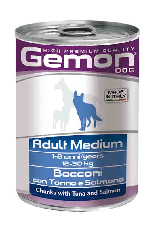 Gemon Medium Adult Tuna And Salmon Chunks - 415gr
