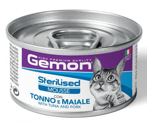 Gemon Cat Sterilized Adult Tuna And Pork Mousse 85Gr