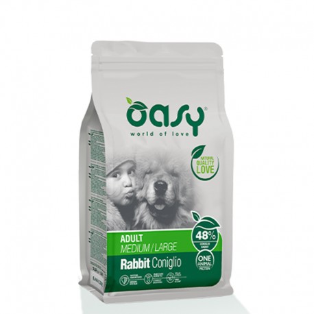 Oasy One Protein Dog Adult Rabbit Medium&large Breed - 12 Kg