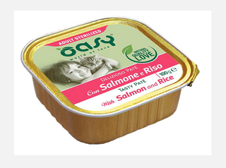 Oasy Wet Cat Food Sterilized Salmon And Rice - 100gr