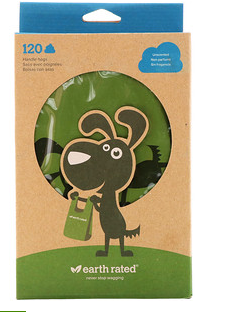 Earth Rated, Handle Bags, Dog Waste Bags, Unscented, 120 Bags