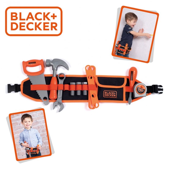 Smoby Black & Decker Toolbelt 360917 - Figure Playset - Transport all your tools with your Black Decker tools belt