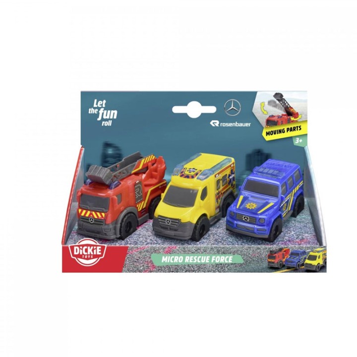 Dickie Toys Dickie Micro Rescue Force 203712029 - Remote Control Car - Micro Rescue Force: Small cars for big adventures