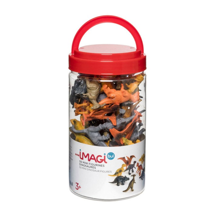 Oxybul Oxybul 50 Small Dinosaur Figurines 336974 - Figure Playset - Inside this small barrel, your child has fifty mini dinosaur figurines to manipulate to invent ma...