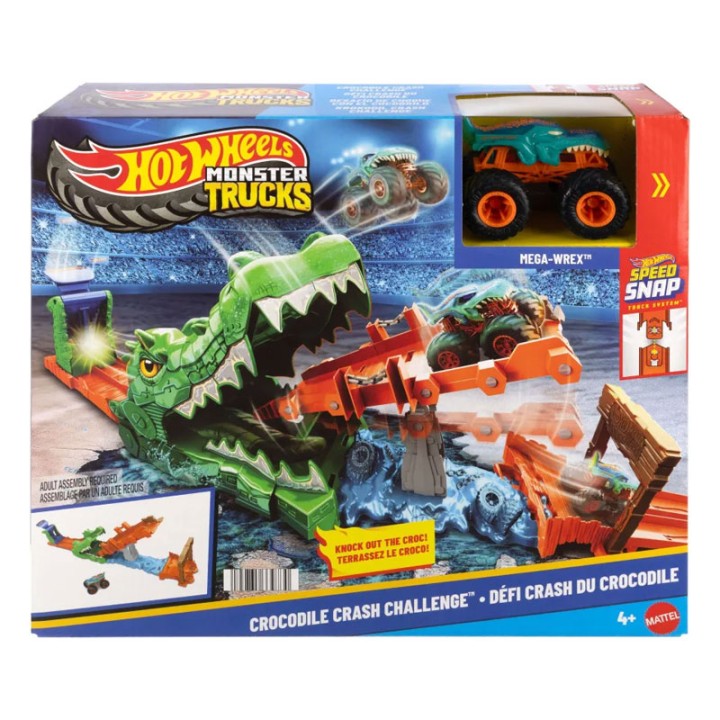Hot Wheels Monster Trucks Track - Remote Control Car Crocodile elimitation Jjn45