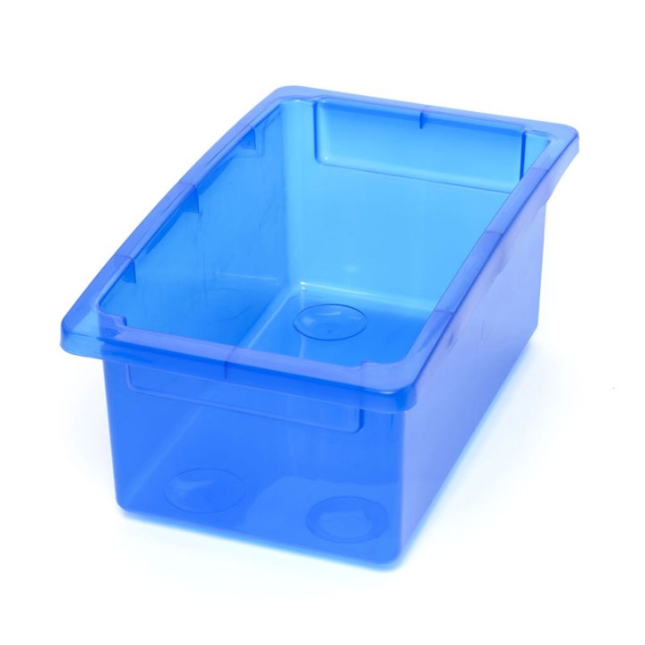 Oxybul Blue Plastic Bin (Empty Box) OX0661078 - Figure Playset - A brightly colored bin with which the child learns to tidy up while having fun