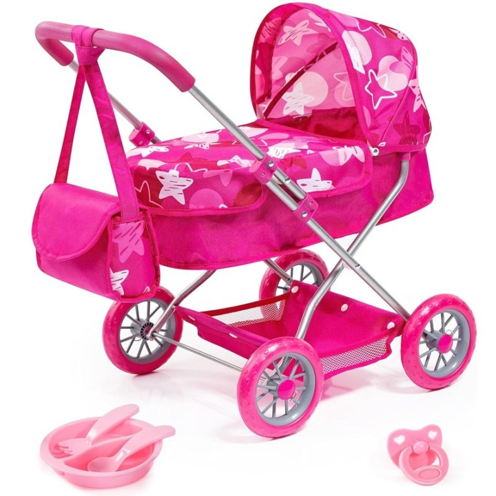 Bayer-Design Bayer Dolls Pram Smarty 12270Aa - Doll Figure - Versatile pram design accommodates dolls up to 18 inches, providing a realistic play experience f...