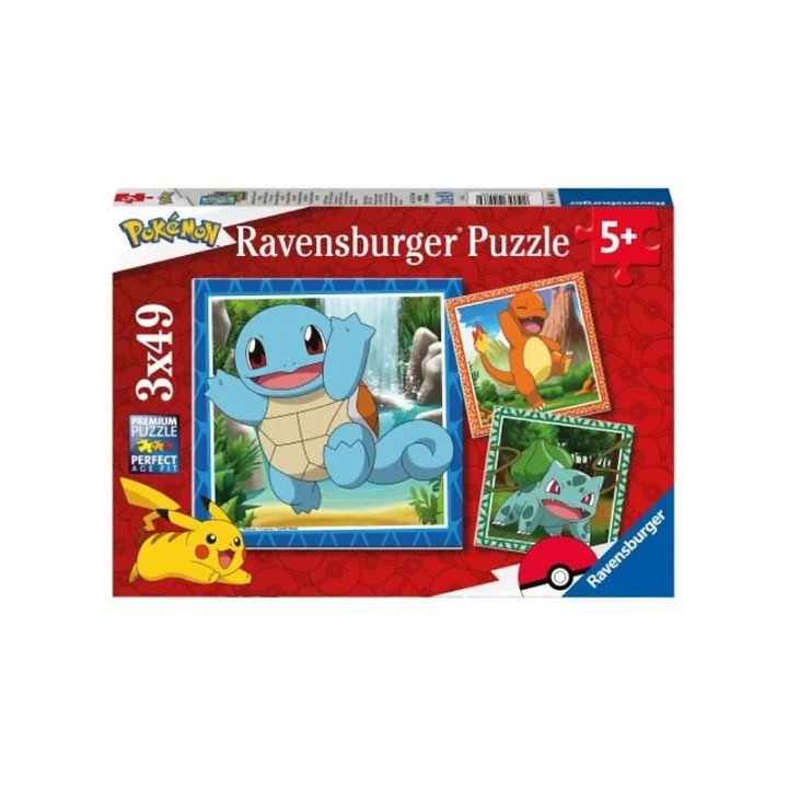 Ravensburger 05586 3X49 Pcs Puzzle Pokemon - Jigsaw Puzzle - 49 Pieces