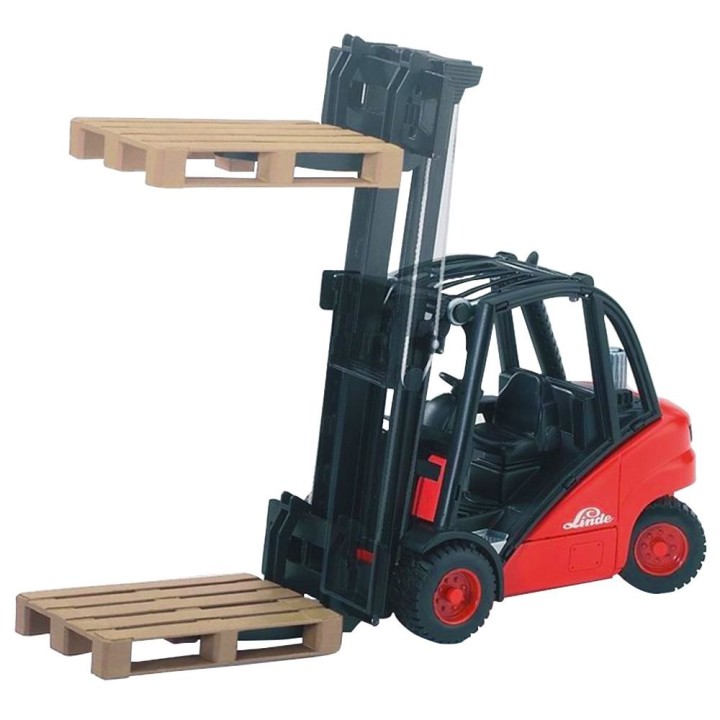 Bruder Linde Gabelstapler H30D Mit 2 Paletten 02511 - Die-Cast Toy Car - Linde fork lift H30D with 2 pallets Highlights automotive body: - drawbar coupling - double lift ...