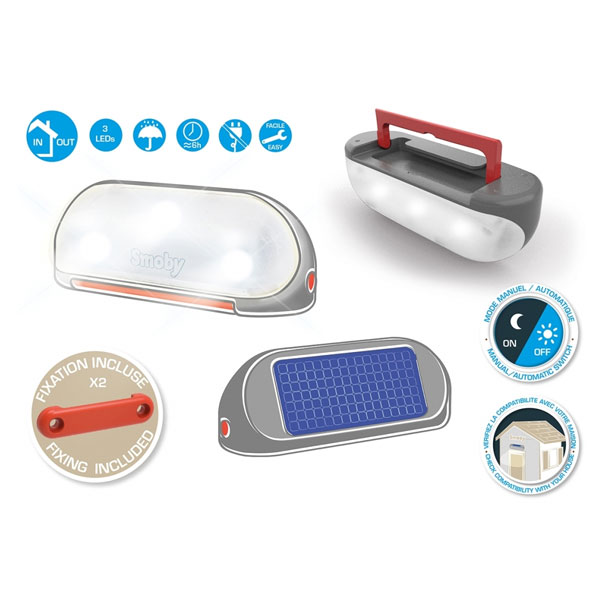 Smoby NOMAD SOLAR LAMP 810910 - Doll Playset - Outdoor solar lamp, nomadic thanks to handle