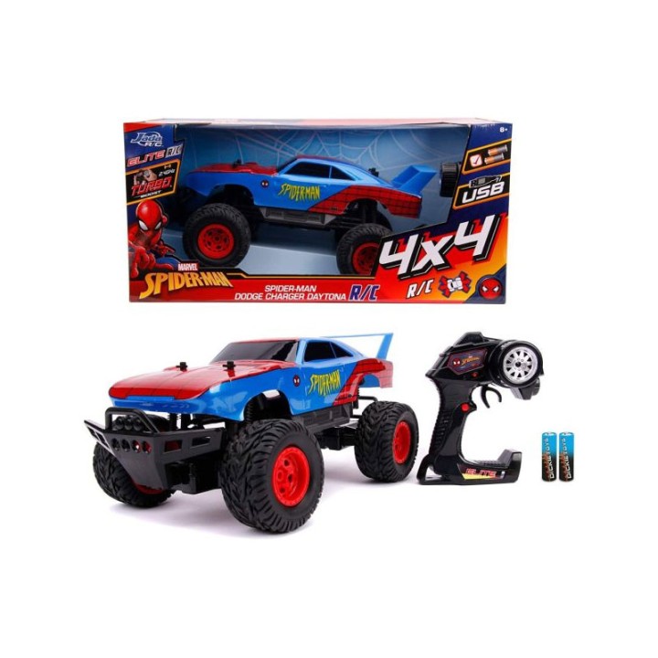 Dickie Toys Rc Marvel Spiderman Daytona 1:12 25 322 9000 - Remote Control Car - We all know Spiderman uses his web shooters to swing from buildings in New York City
