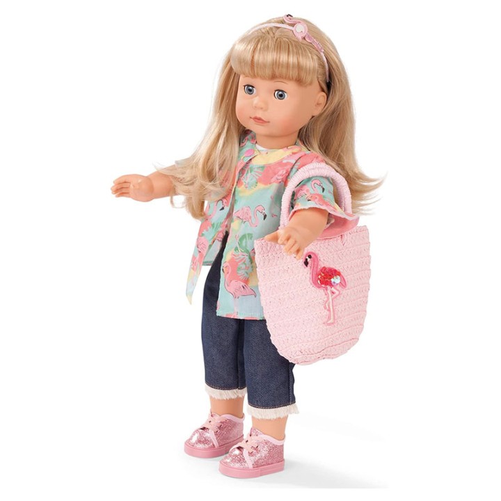 Gotz Puppen Gotz Jessica, Flamingo Love, Blonde Hair 1990310 - Doll Playset - Today it is first strolling and then to the ice cream parlour
