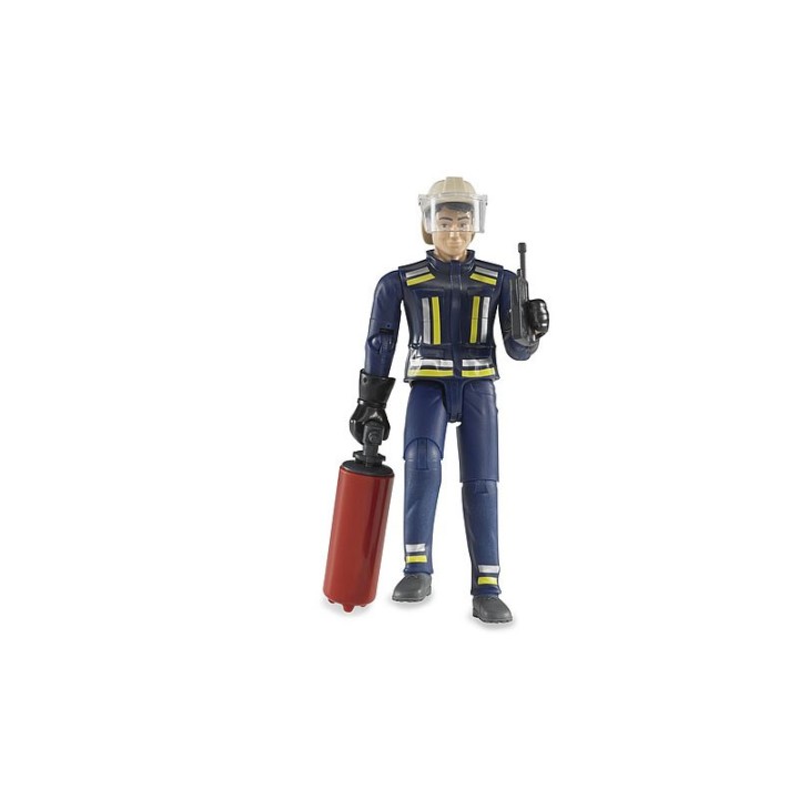 Bruder 60100 Fireman With Accessories - Collectible Figure - A likeable character with an impression that is as realistic as possible