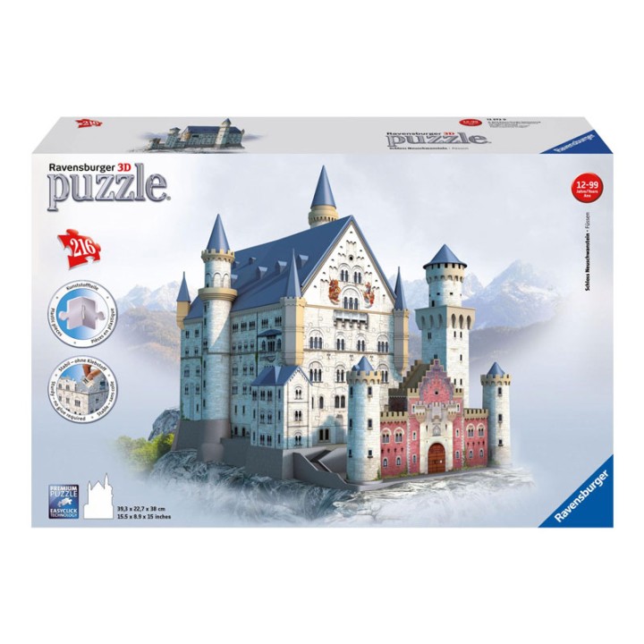 Ravensburger 3D Puzzle Maxi 216 Pcs Neuscanstein Castle 12573 - Jigsaw Puzzle