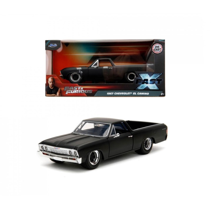 Jada Fast & Furious 1967 El Camino (F10) 1:24 - Remote Control Car - Jada Toys model car “El Camino” from "Fast & Furious 10" • Die-cast model vehicle with rotating w...