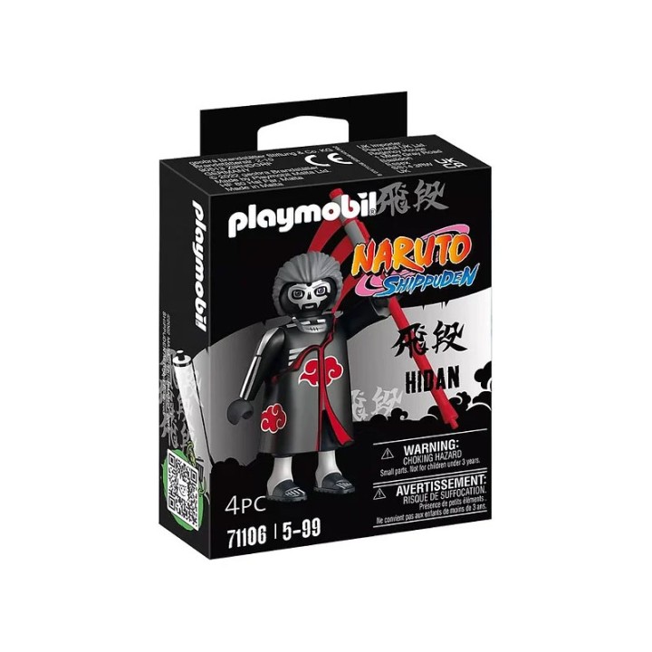 PLAYMOBIL Naruto Hidan 71106 - Playset - Wears the black cloak of the Akatsuki and wields a huge three-bladed scythe with which he terrifi...