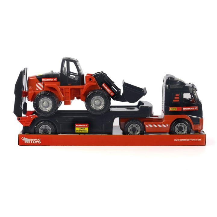 Polesie Mammoet Technic Loader 77332 - Remote Control Car - This Mammoth Toy consists of a beautiful Mammoth truck with trailer with an excavator on it